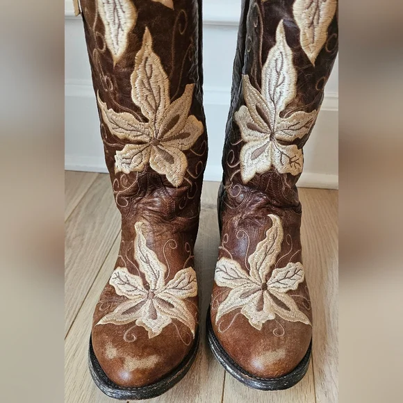 **Rare** Old Gringo Embroidered Brown Razz Boots Size 9m - Picture 2 of 16